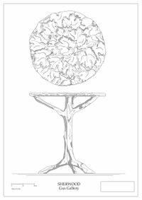 Drawing of Metal table N&deg;1 Sherwood_P